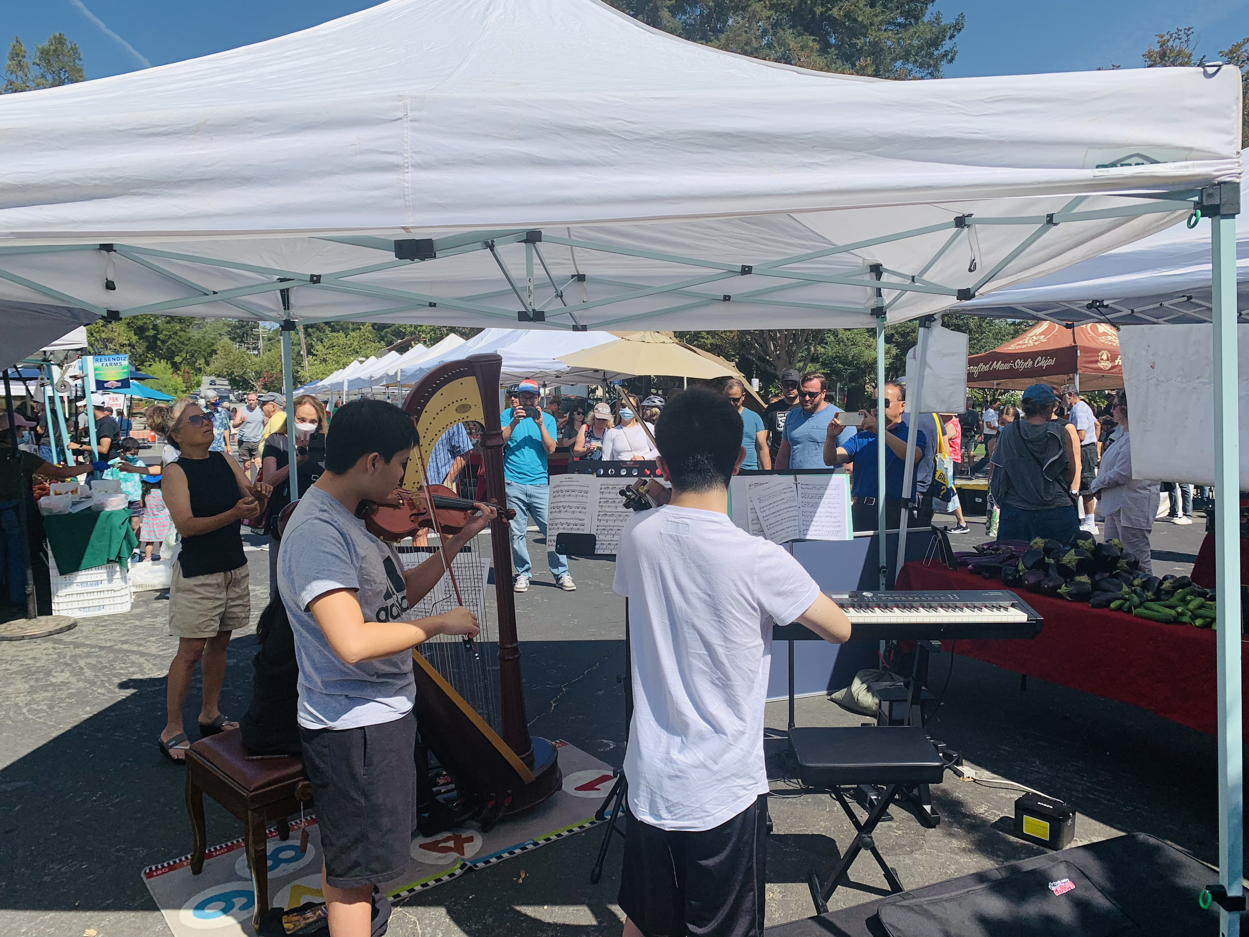 Anthony and Ethan on violin duet